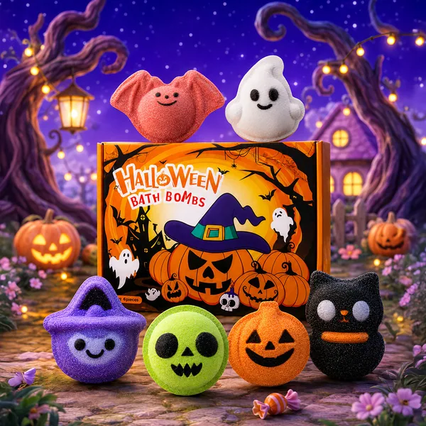 かぼちゃやおばけのハロウィンバスボム 6個セット